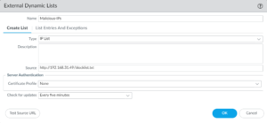 How To Configure External Dynamic List – Edl On Palo Alto Firewall 